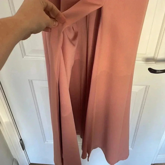 Lulus Aveline Mauve Pink Off-the-Shoulder Maxi Dress Sz S - Picture 7 of 10